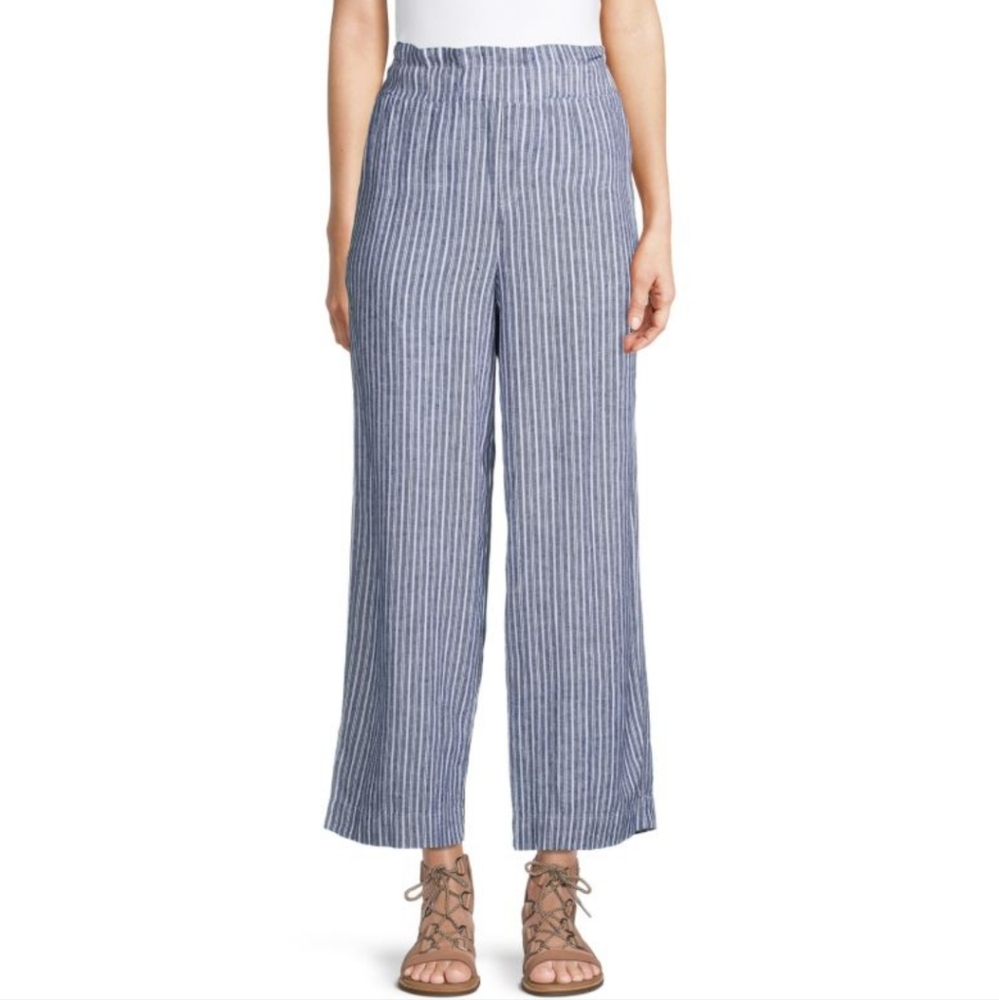 Laundry By Shelli Segal Wide-Leg Linen-Blend Pants Women's Size Medium